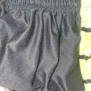 Kids Black and Yellow Striped Shorts